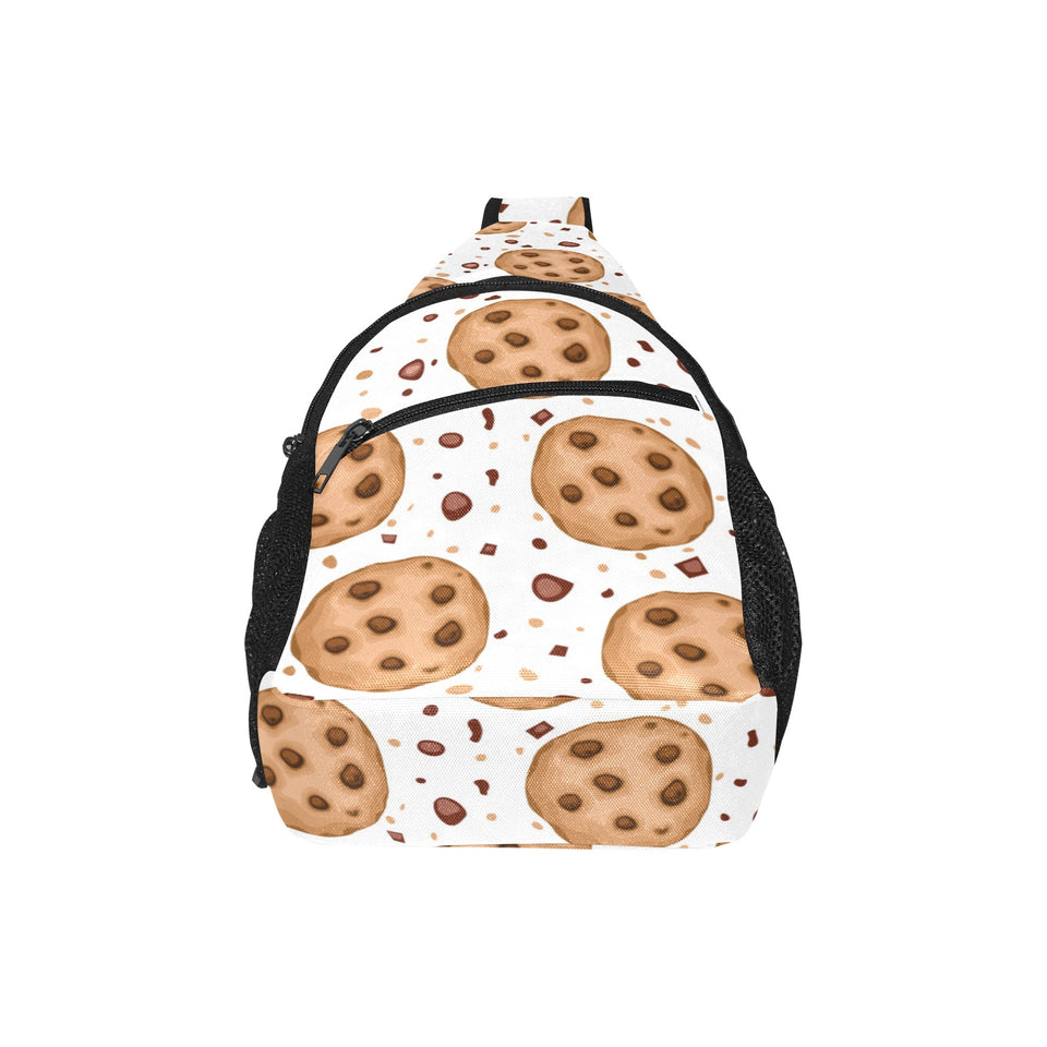 chocolate chip cookie pattern All Over Print Chest Bag
