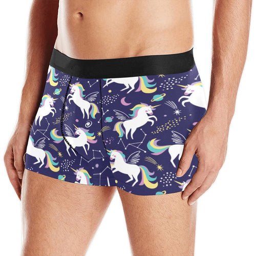 Hand drawn cute unicorn star planet Men's All Over Print Boxer Briefs Men's Underwear