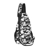 Black white camouflage pattern All Over Print Chest Bag