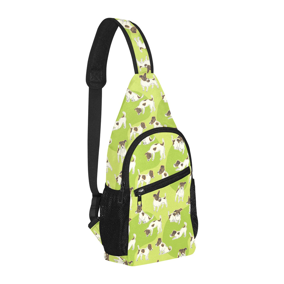 Jack Russel Pattern Print Design 01 All Over Print Chest Bag