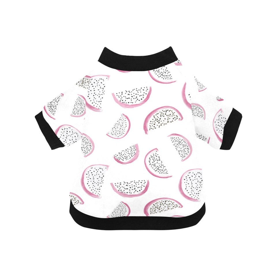 dragon fruit pattern All Over Print Pet Dog Round Neck Fuzzy Shirt