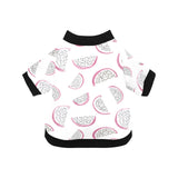 dragon fruit pattern All Over Print Pet Dog Round Neck Fuzzy Shirt