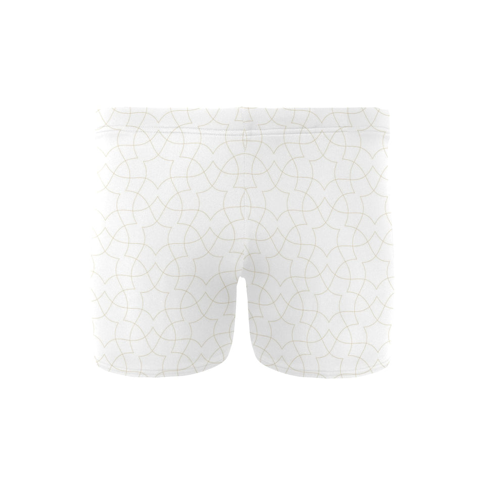 arabic white pattern Men's Swimming Trunks