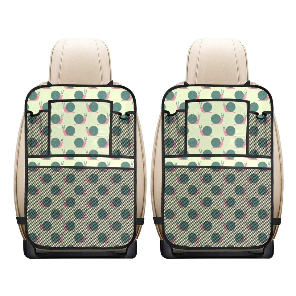 Snail Pattern Print Design 04 Car Seat Back Organizer