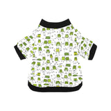 Sketch funny frog pattern All Over Print Pet Dog Round Neck Fuzzy Shirt