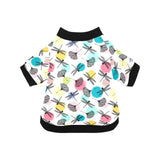 Dragonflies ginkgo leaves pattern All Over Print Pet Dog Round Neck Fuzzy Shirt