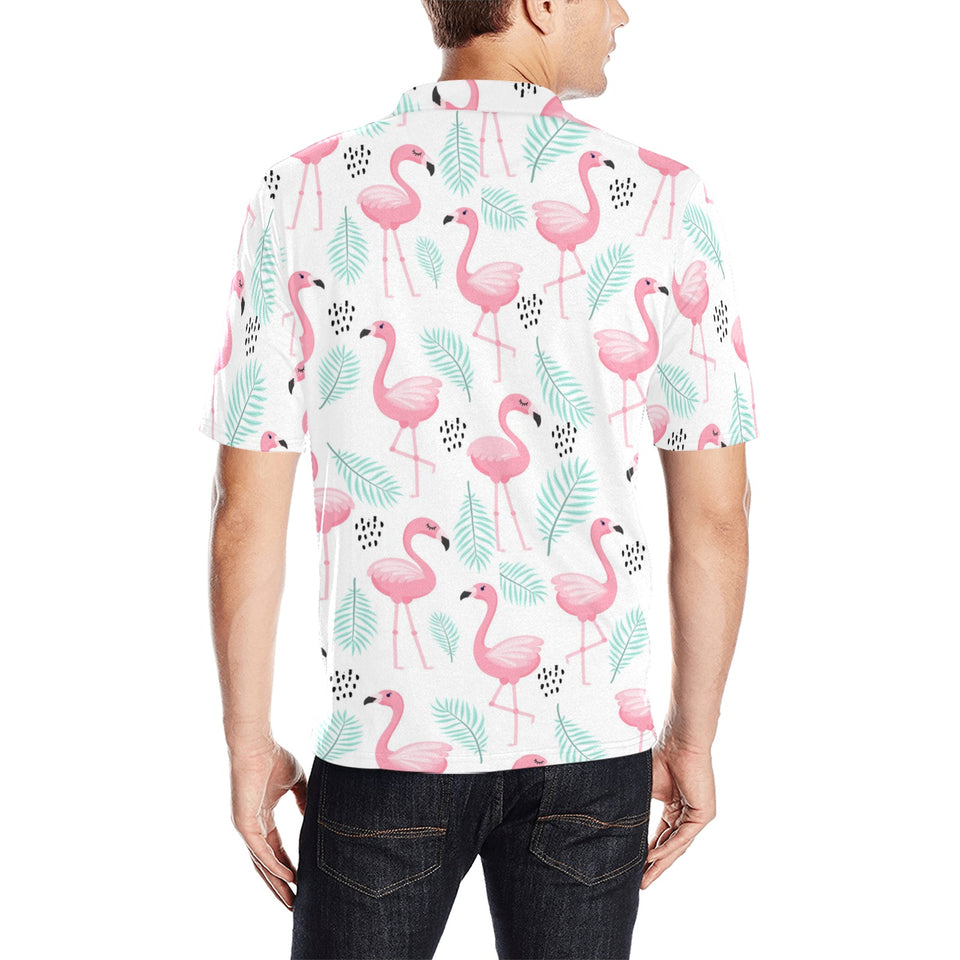 Cute flamingo pattern Men's All Over Print Polo Shirt