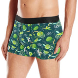 Lime ice flower pattern Men's All Over Print Boxer Briefs Men's Underwear