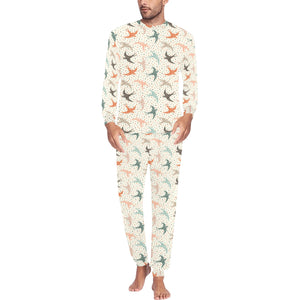 Swallow Pattern Print Design 02 Men's All Over Print Pajama