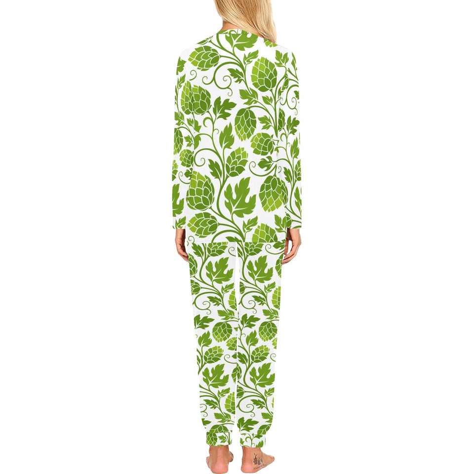 Hop design pattern Women's All Over Print Pajama Set