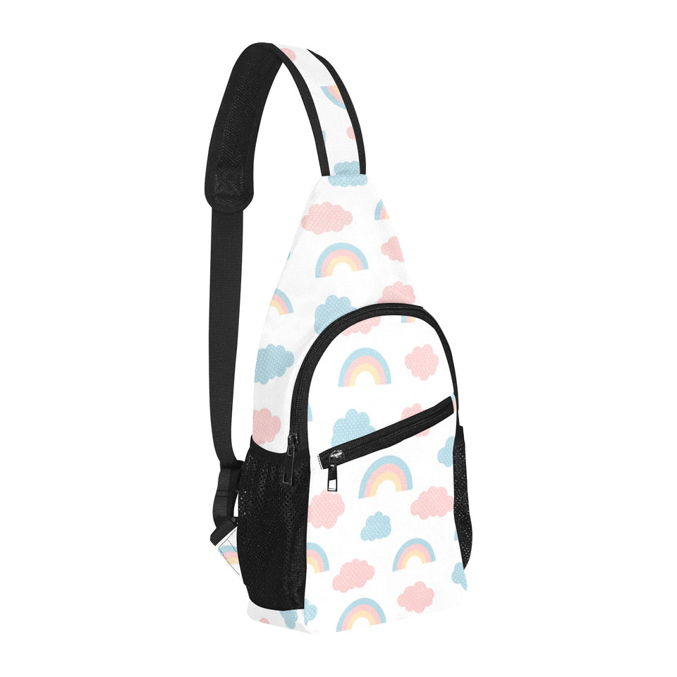 Cute rainbow clound pattern All Over Print Chest Bag