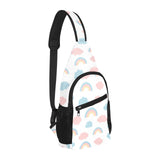 Cute rainbow clound pattern All Over Print Chest Bag