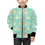 Giraffe Pattern Print Design 01 Kids' Boys' Girls' Bomber Jacket