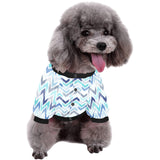 zigzag  chevron blue pattern All Over Print Pet Dog Round Neck Fuzzy Shirt