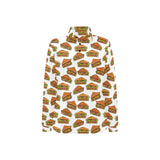 Sandwich Pattern Print Design 02 Women's Long Sleeve Polo Shirt