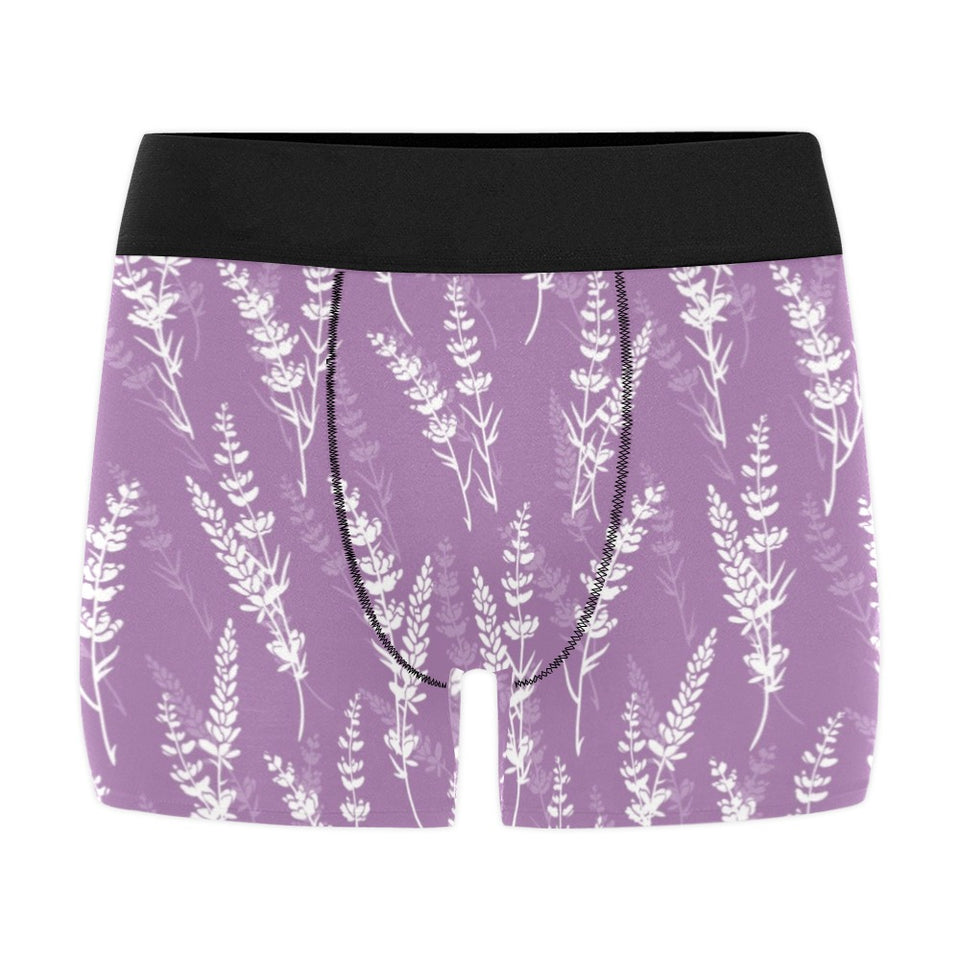 Lavender flowers purple pattern Men's All Over Print Boxer Briefs Men's Underwear