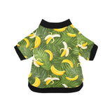 Banana Palm Leaves pattern All Over Print Pet Dog Round Neck Fuzzy Shirt