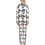 Cute ninja design pattern Women's Long Pajama Set