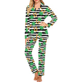 Horseshoes Pattern Print Design 01 Women's Long Pajama Set