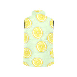 slice of lemon pattern Women's Padded Vest