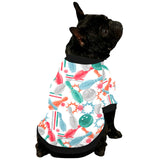 Watercolor bowling pattern All Over Print Pet Dog Round Neck Fuzzy Shirt
