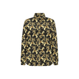 Goldfish Pattern Print Design 01 Women's Long Sleeve Polo Shirt