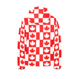 Canada Pattern Print Design 05 Kids' Boys' Girls' Padded Hooded Jacket