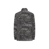 Handwritten cheese pattern Women's Long Sleeve Polo Shirt