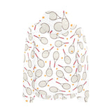 Tennis Pattern Print Design 04 Men's Padded Hooded Jacket