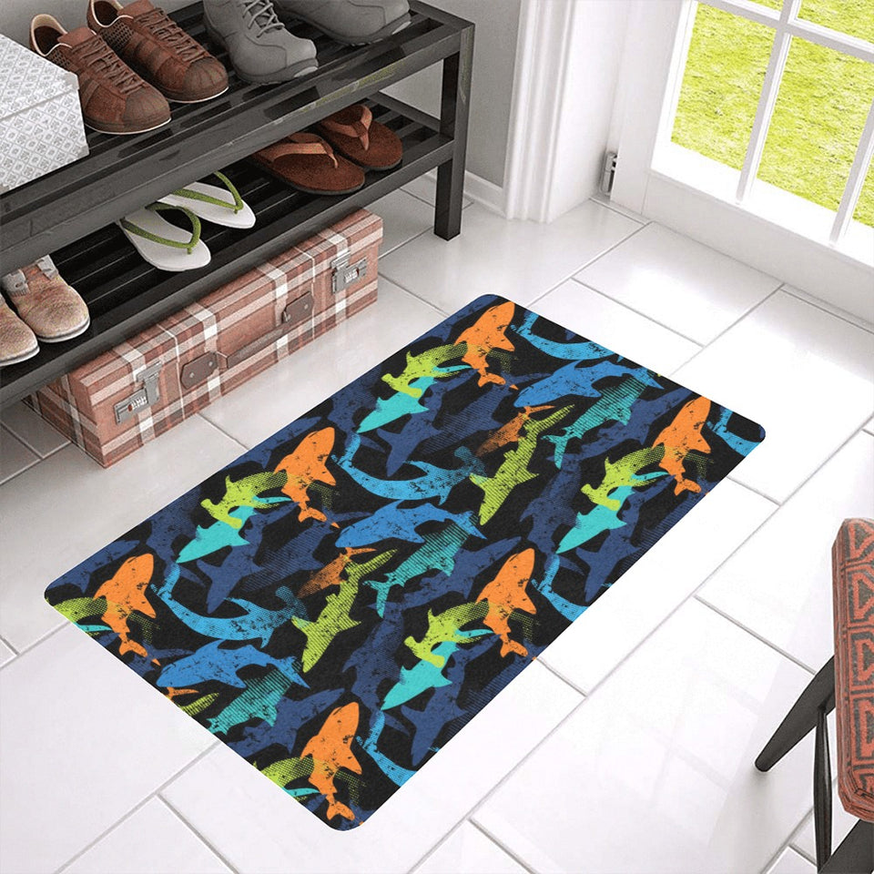 Colorful shark Doormat
