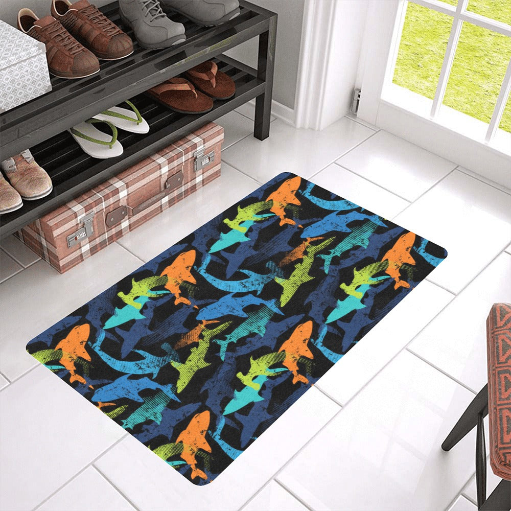 Colorful shark Doormat
