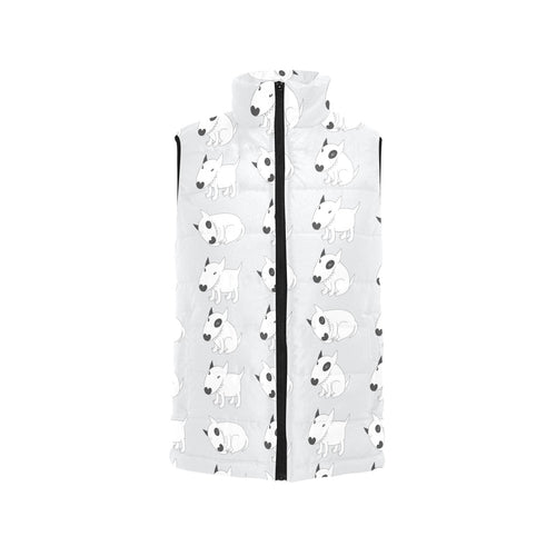 Bull Terrier Pattern Print Design 01 Men's Padded Vest