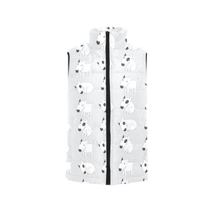 Bull Terrier Pattern Print Design 01 Men's Padded Vest