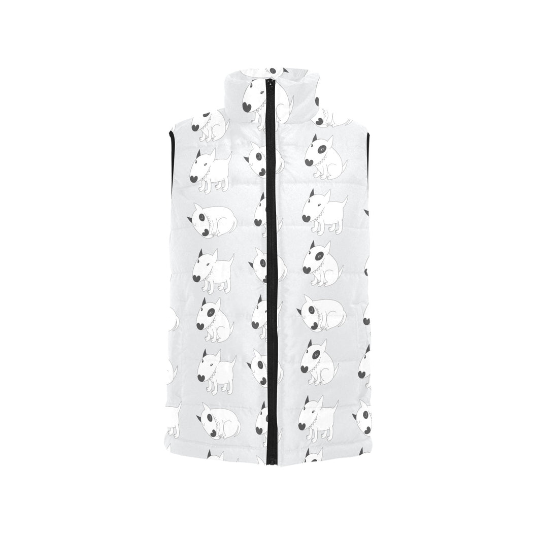 Bull Terrier Pattern Print Design 01 Men's Padded Vest