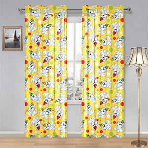 Yorkshire Terrier Pattern Print Design 05 Gauze Curtain