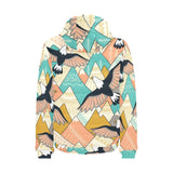 Eagle Pattern Print Design 02 Men's Padded Hooded Jacket