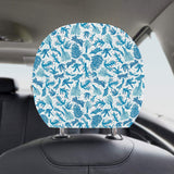 Coral Reef Pattern Print Design 01 Car Headrest Cover