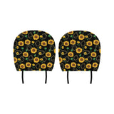 sunflower golden polygonal shapes Car Headrest Cover