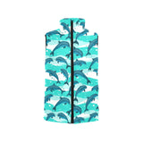 Dolphin sea pattern Women's Padded Vest
