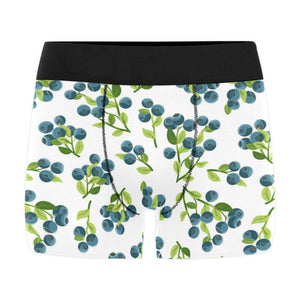 blueberry white background Men's All Over Print Boxer Briefs Men's Underwear
