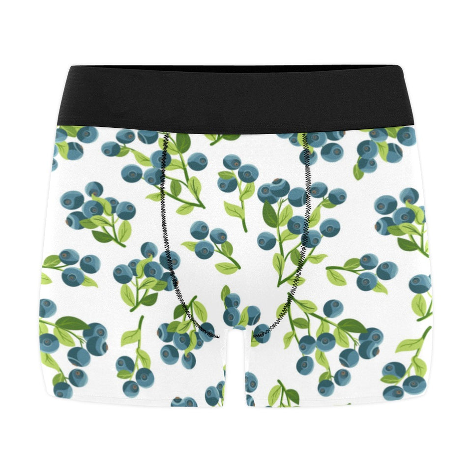 blueberry white background Men's All Over Print Boxer Briefs Men's Underwear