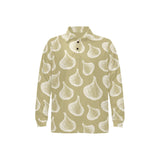 Garlic design pattern Men's Long Sleeve Polo Shirt