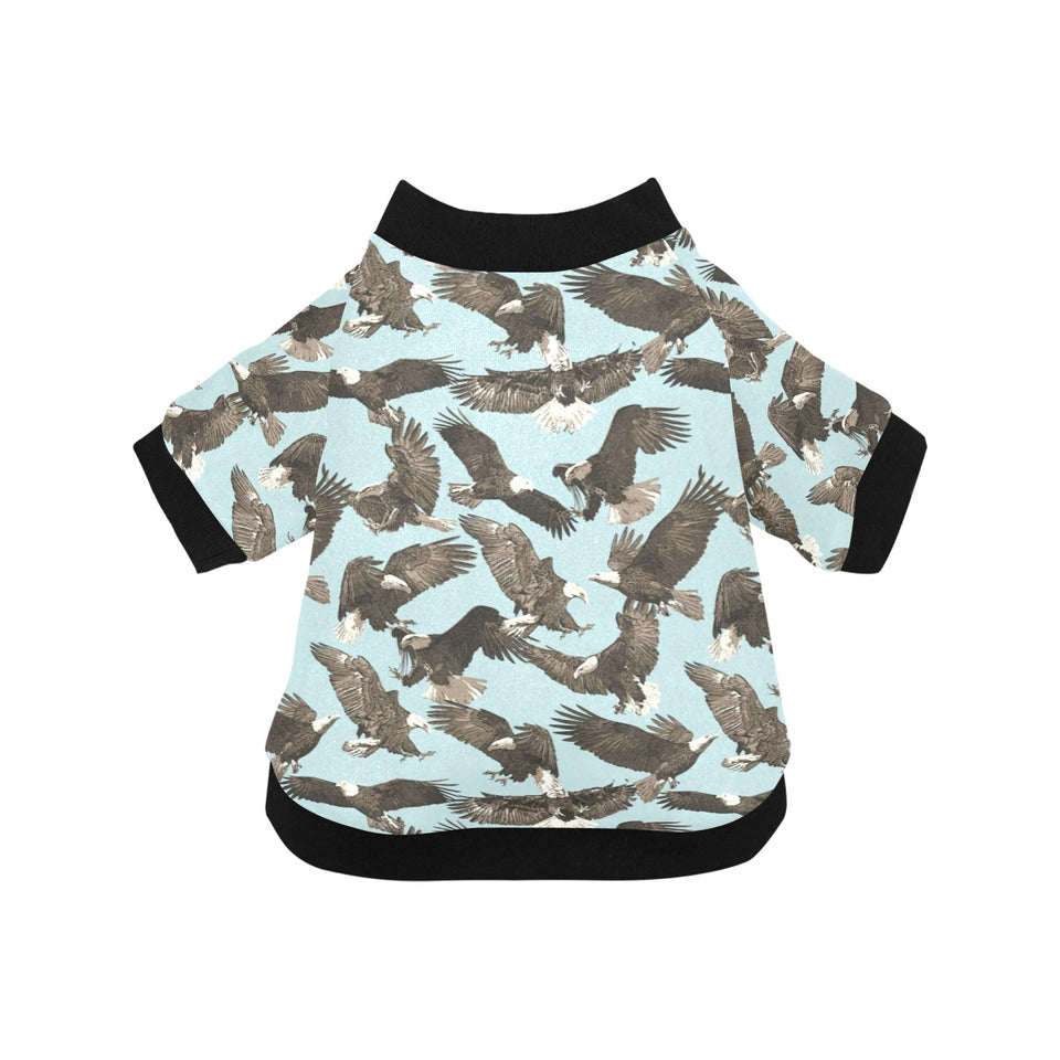 Eagle Pattern Print Design 01 All Over Print Pet Dog Round Neck Fuzzy Shirt