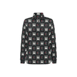 Piano Pattern Print Design 05 Women's Long Sleeve Polo Shirt