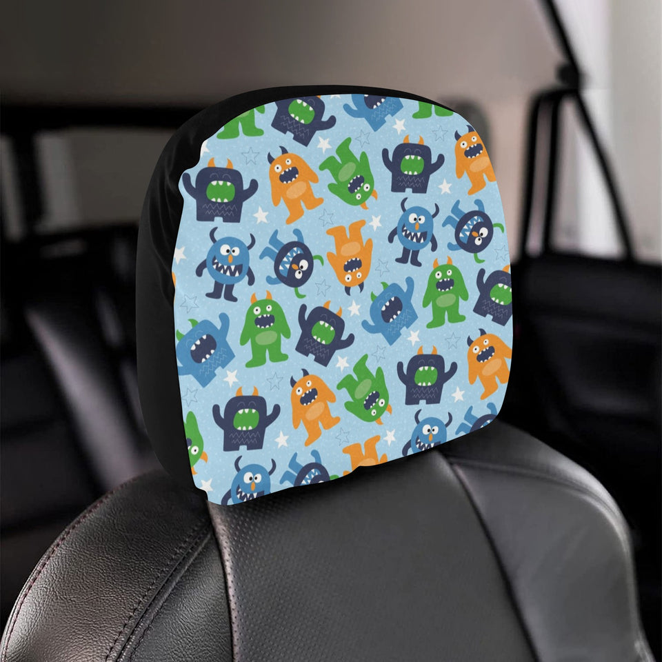 Alien Pattern Print Design 04 Car Headrest Cover