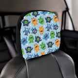 Alien Pattern Print Design 04 Car Headrest Cover