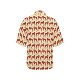 Greyhound Pattern Print Design 04 Women's All Over Print Hawaiian Shirt