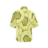 Sliced kiwi pattern Women's All Over Print Hawaiian Shirt