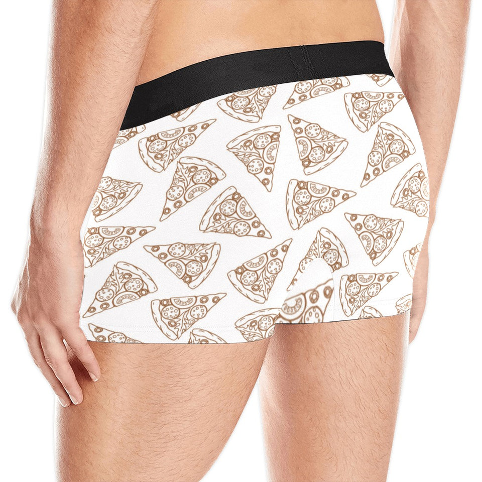 Hand drawn pizza pattern Men's All Over Print Boxer Briefs Men's Underwear