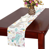 Colorful unicorn pattern Table Runner